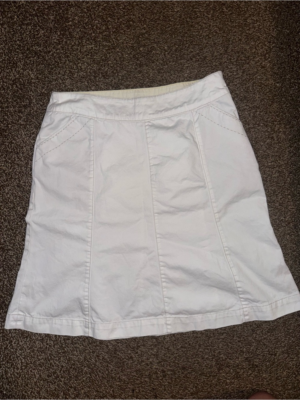 Boden White 100% Cotton A-Line Skirt